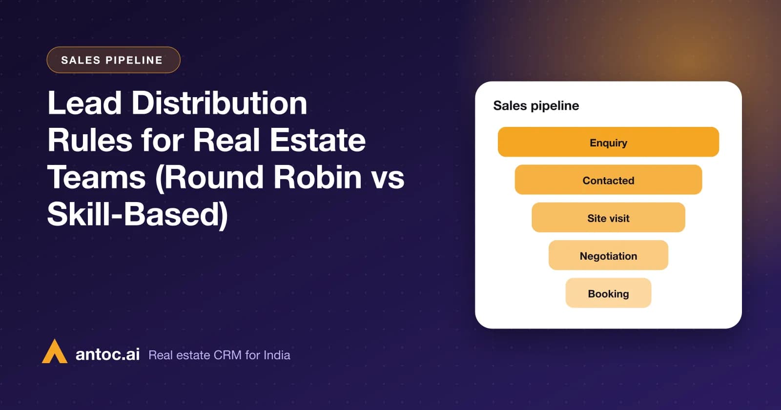 Real estate CRM routing new leads to agents using round robin and project-based distribution rules